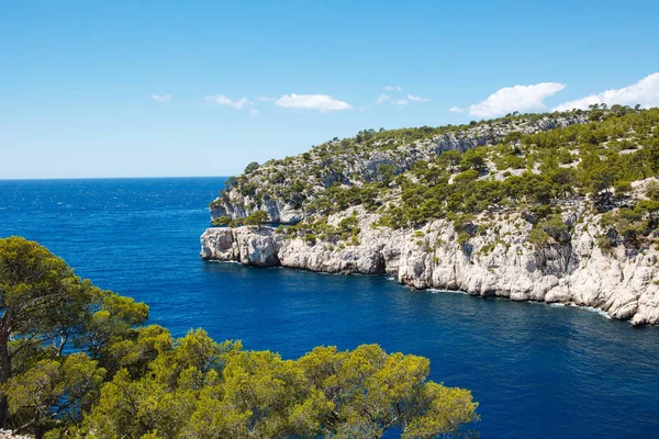 Calanques pin portu w cassis, Prowansja, Francja — Zdjęcie stockowe