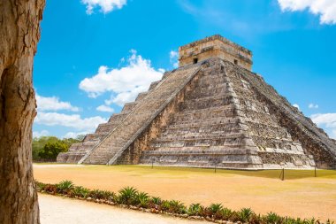 Tüylü yılan Tapınağı Chichen Itza, Yucatan, Meksika için