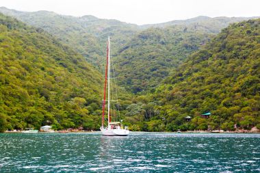 Plaj ve tropikal resort, Labadee Adası, Haiti.