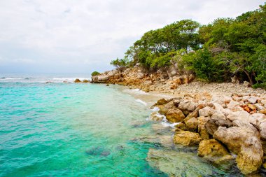Plaj ve tropikal resort, Labadee Adası, Haiti.