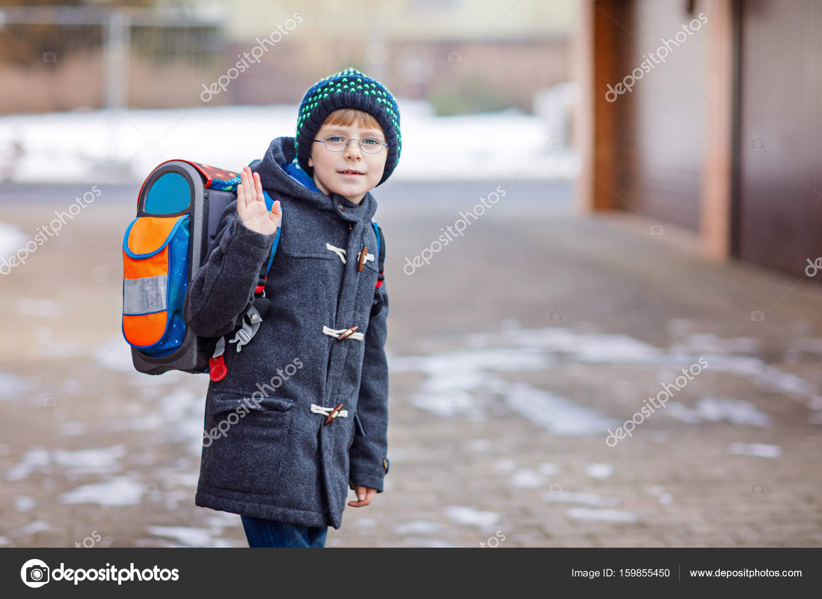 kid walking to school
