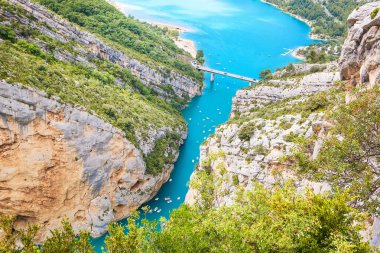 Gorges du Verdon, Provence Fransa, Europe. L ile ilgili güzel manzara