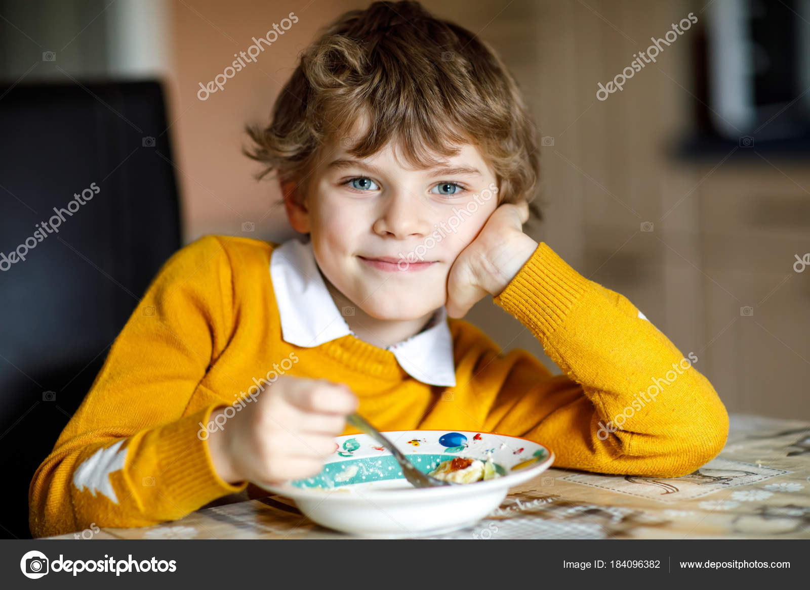 Adorable Little School Boy Eating Vegetable Soup Indoor Blond Child In Domestic Kitchen Or In School Canteen Cute Kid And Healthy Food Organic Vegan Soup Adorable Little School Boy Eating Vegetable Soup Indoor Blond Child In Domestic Kitchen Or In School Canteen Cute Kid And Healthy Food Organic Vegan Soup