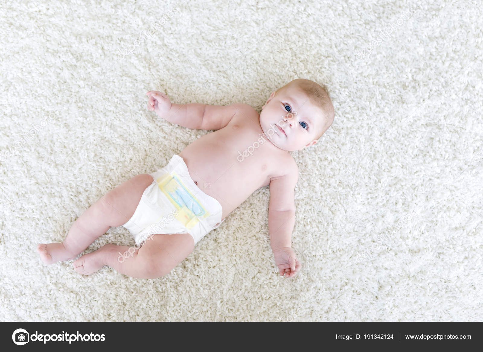 cute light skin newborn baby girl