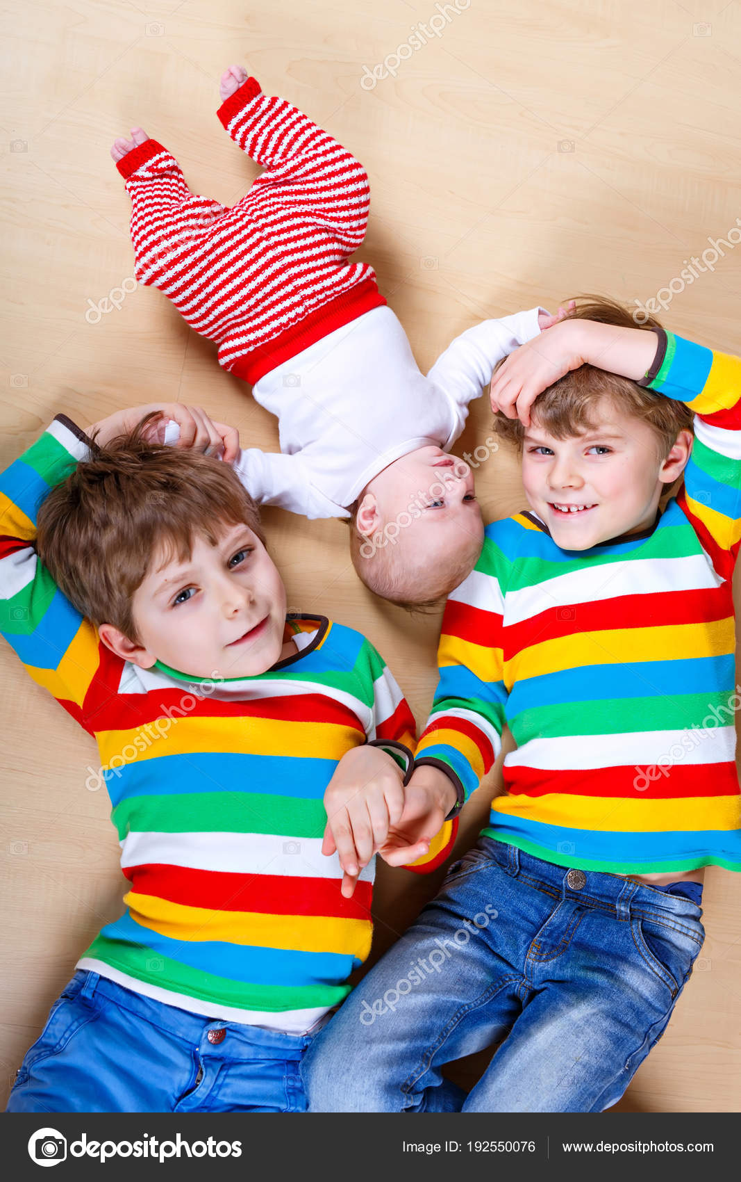 Two Happy Little Preschool Kids Boys With Newborn Baby Girl Stock Photo By C Romrodinka Two Happy Little Preschool Kids Boys With Newborn Baby Girl Stock Photo By C Romrodinka