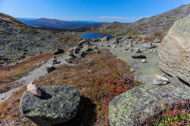 Ergaki Doğa Koruma Alanı 'ndan manzara fotoğrafları. Rusya 'nın Krasnoyarsk bölgesi