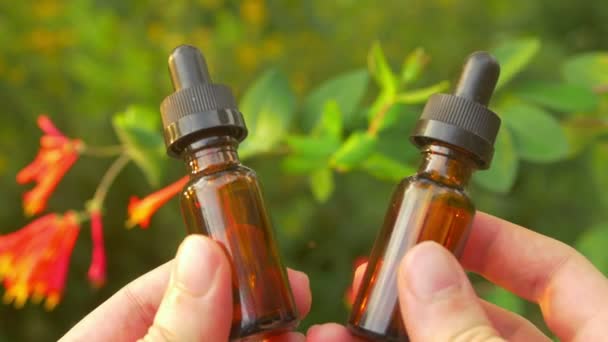 Natural Supplement Herbal Solution — Stock Video