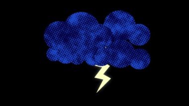 Yıldırım bulut çizgi film animasyon