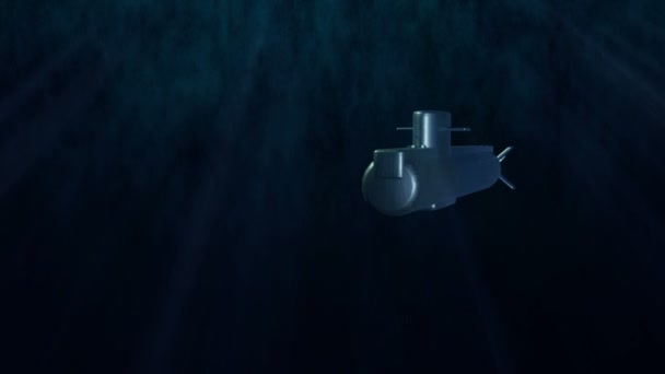 Okręt Podwodny Cgi Pod Wodą — Wideo stockowe
