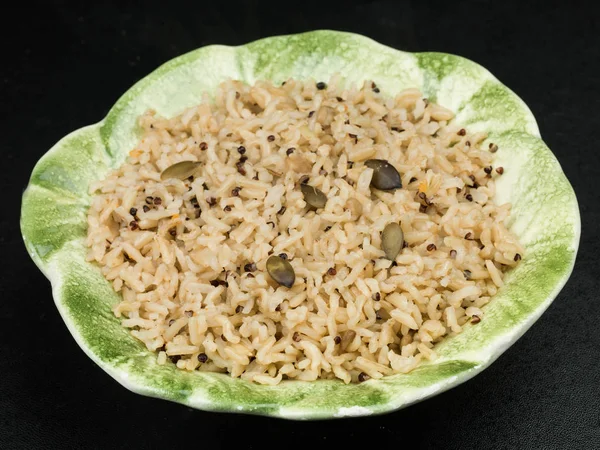 Quinoa Zucca e semi di girasole Alimenti integrali per riso — Foto Stock