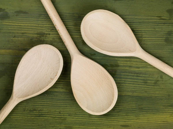Wooden Kitchen Mixing Spoons Utensils — Stock Photo, Image