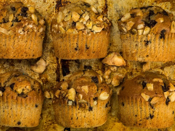 Muffins aux pépites de banane et chocolat — Photo