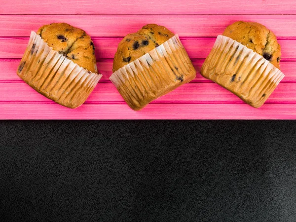 Seleção de Muffins de Mirtilo Fresco — Fotografia de Stock