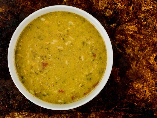 Cuenco de sopa de curry de pollo verde tailandés — Foto de Stock