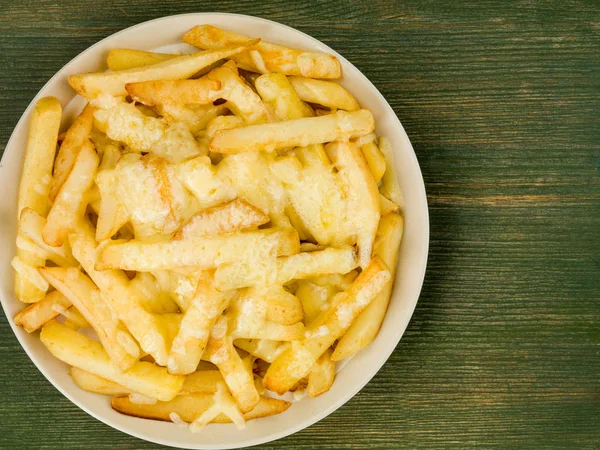 Bowl of Fried and Grilled Cheesy Chips — Stock Photo, Image