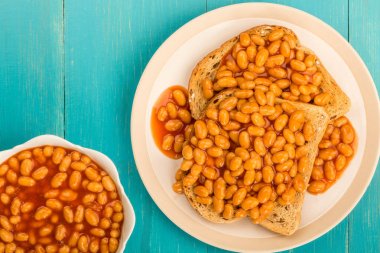 Baked Beans in Tomato Sauce on Toast clipart