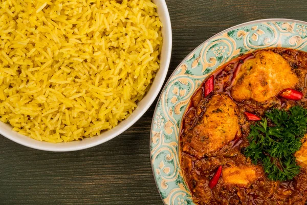 印度风味鸡 Jalfrezi 咖喱餐 — 图库照片