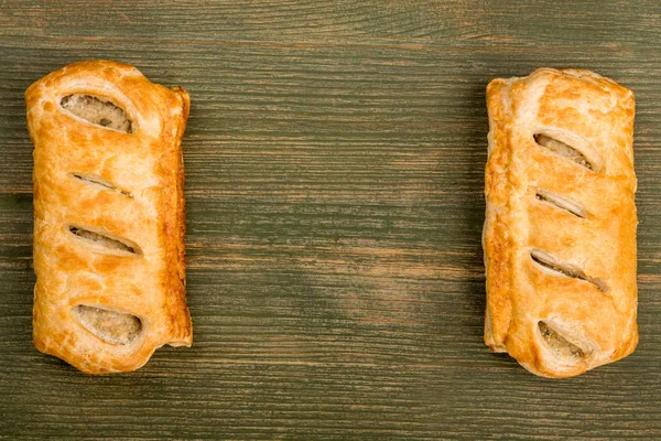 Rotoli di salsiccia in Pasticceria — Foto Stock