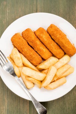 Izgara Cod Balık kroket tıknaz fişleri ile