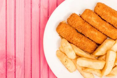 Izgara Cod Balık kroket tıknaz fişleri ile