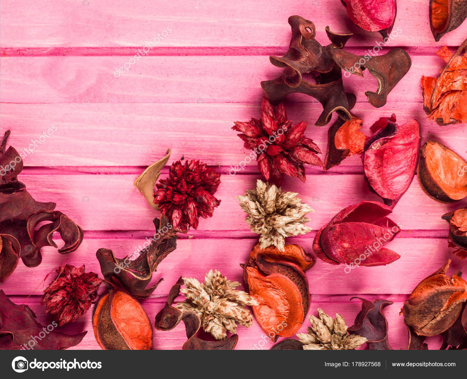 Colorful Scented Potpourri Room Decorations Stock Photo