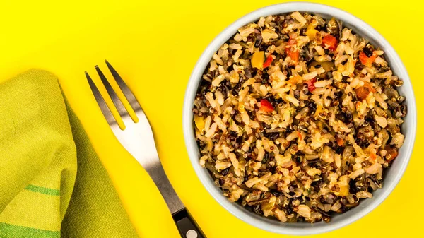Healthy Vegetarian Or Vegan Meal Of Rice And Quinoa