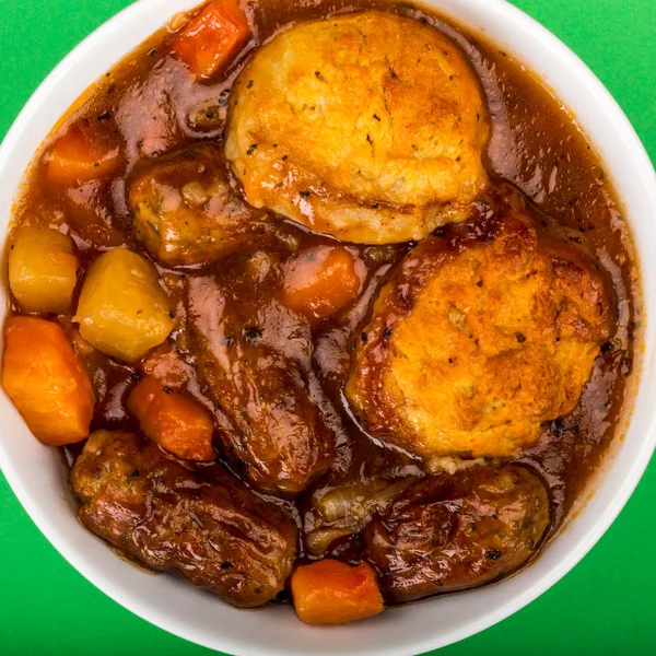 Traditional British Lincolnshire Sausage Cobbler — Stock Photo, Image