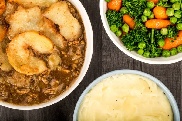 Traditional Lamb Lancashire Hotpot Casserole — Stock Photo, Image