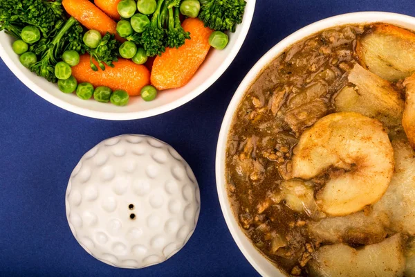 Cordeiro tradicional Lancashire Hotpot caçarola — Fotografia de Stock