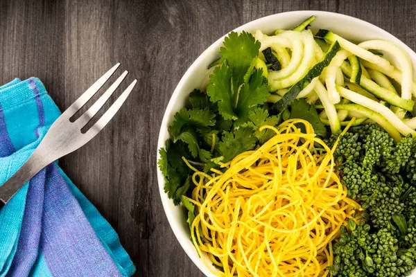 Saudável vegetariano ou Vegan macarrão Buda Bowl — Fotografia de Stock