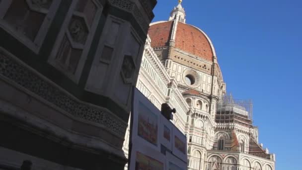 Флоренция, купол Брунеллески — стоковое видео