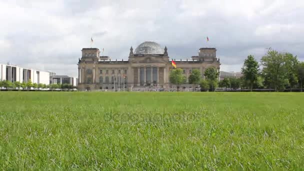 Edificio Del Reichstag Berlín Fue Construido Como Sede Reuniones Del — Vídeos de Stock