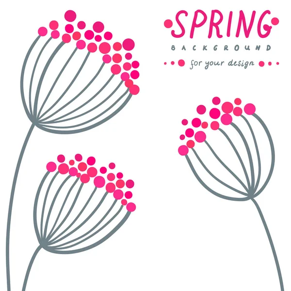 Simple cute spring floral background — Stock Vector