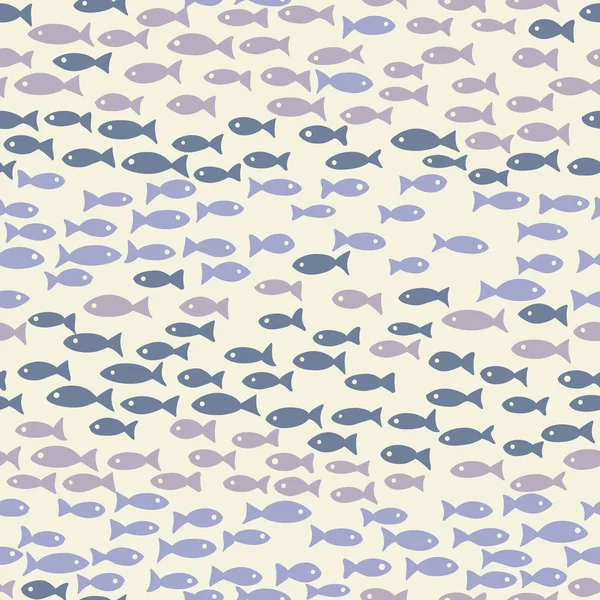 Бесшовный узор с мелкими рыбками — стоковый вектор