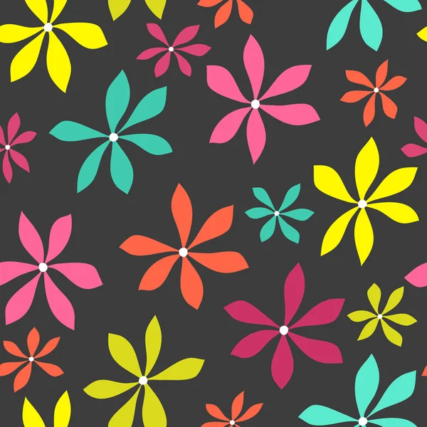 Modèle floral sans couture coloré — Image vectorielle