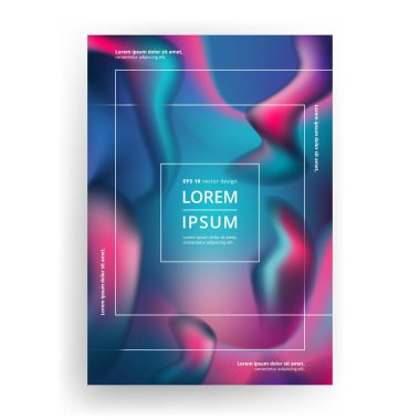 Sıvı renk arka plan. Modern soyut renkli vektör kapak. 