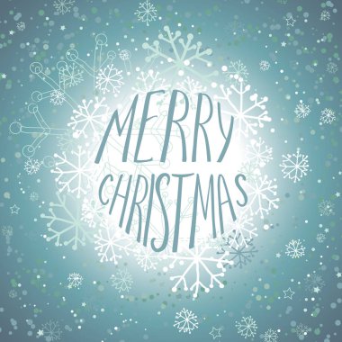 Noel kartı el ile boğmak kar taneleri 