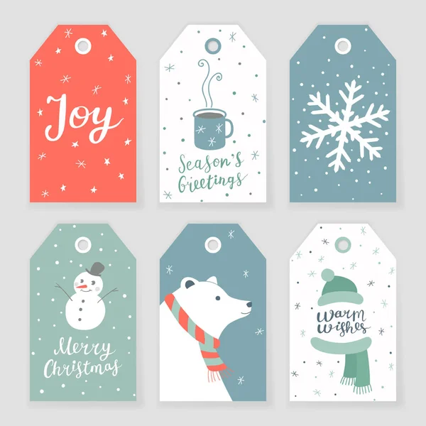 Set 6 Noel hediye etiketleri