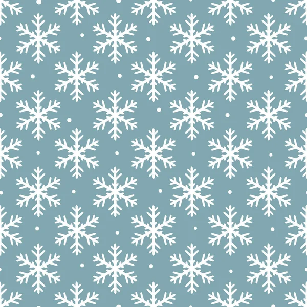 Seamless Christmas pattern with snowflakes — Stock Vector