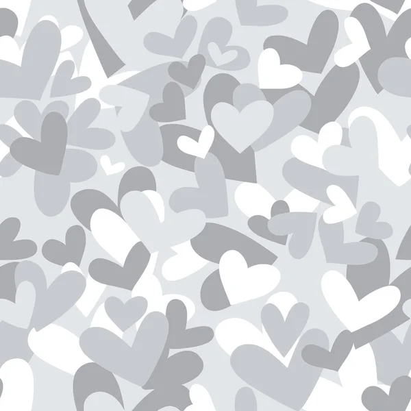Modèle de camouflage sans couture fait de coeurs — Image vectorielle