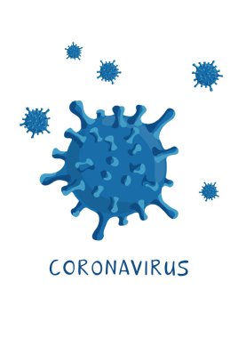 Corona virüsünün vektör çizimi