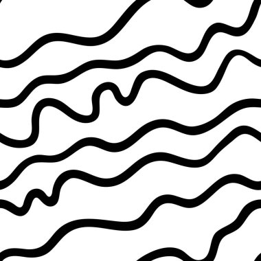 Dalgalı çizgileri olan siyah ve beyaz, pürüzsüz desenler.