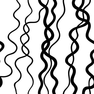 Dalgalı çizgileri olan siyah ve beyaz, pürüzsüz desenler.