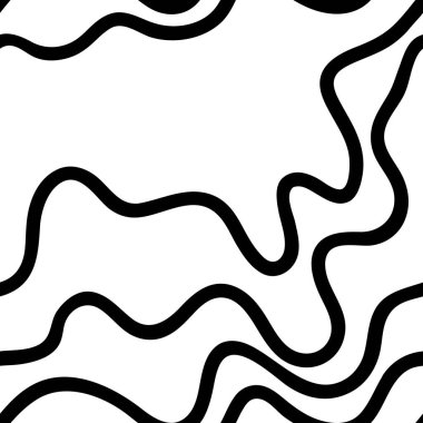 Dalgalı çizgileri olan siyah ve beyaz, pürüzsüz desenler.