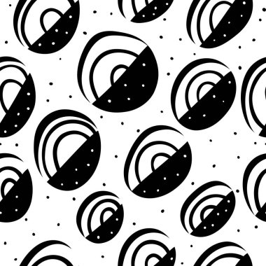 Soyut siyah ve beyaz kusursuz desen