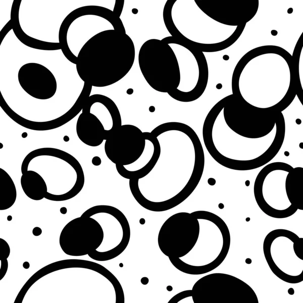 Patrón Sin Costura Blanco Negro Abstracto — Archivo Imágenes Vectoriales