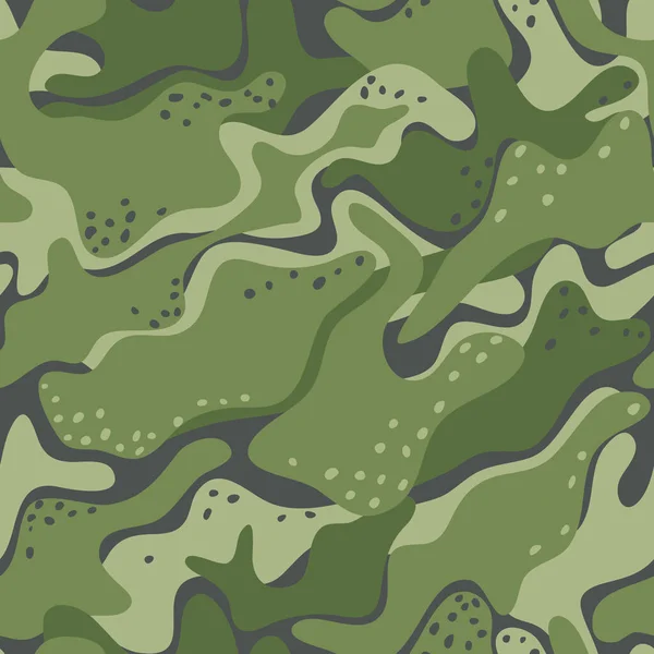 Sömlös Vektor Kamouflage Mönster — Stock vektor
