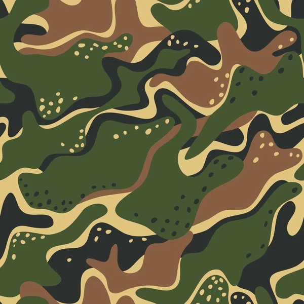 Patrón Camuflaje Vectorial Sin Costuras — Vector de stock