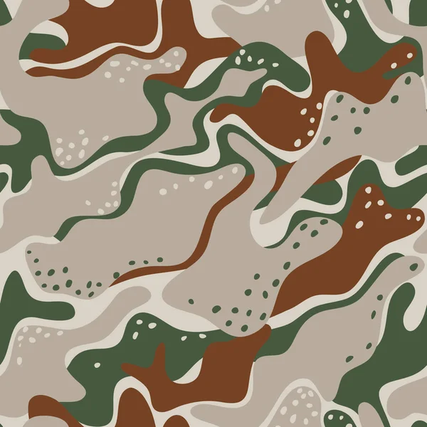 Sömlös Vektor Kamouflage Mönster — Stock vektor