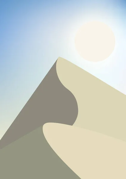 砂丘とベクトル風景 — ストックベクタ